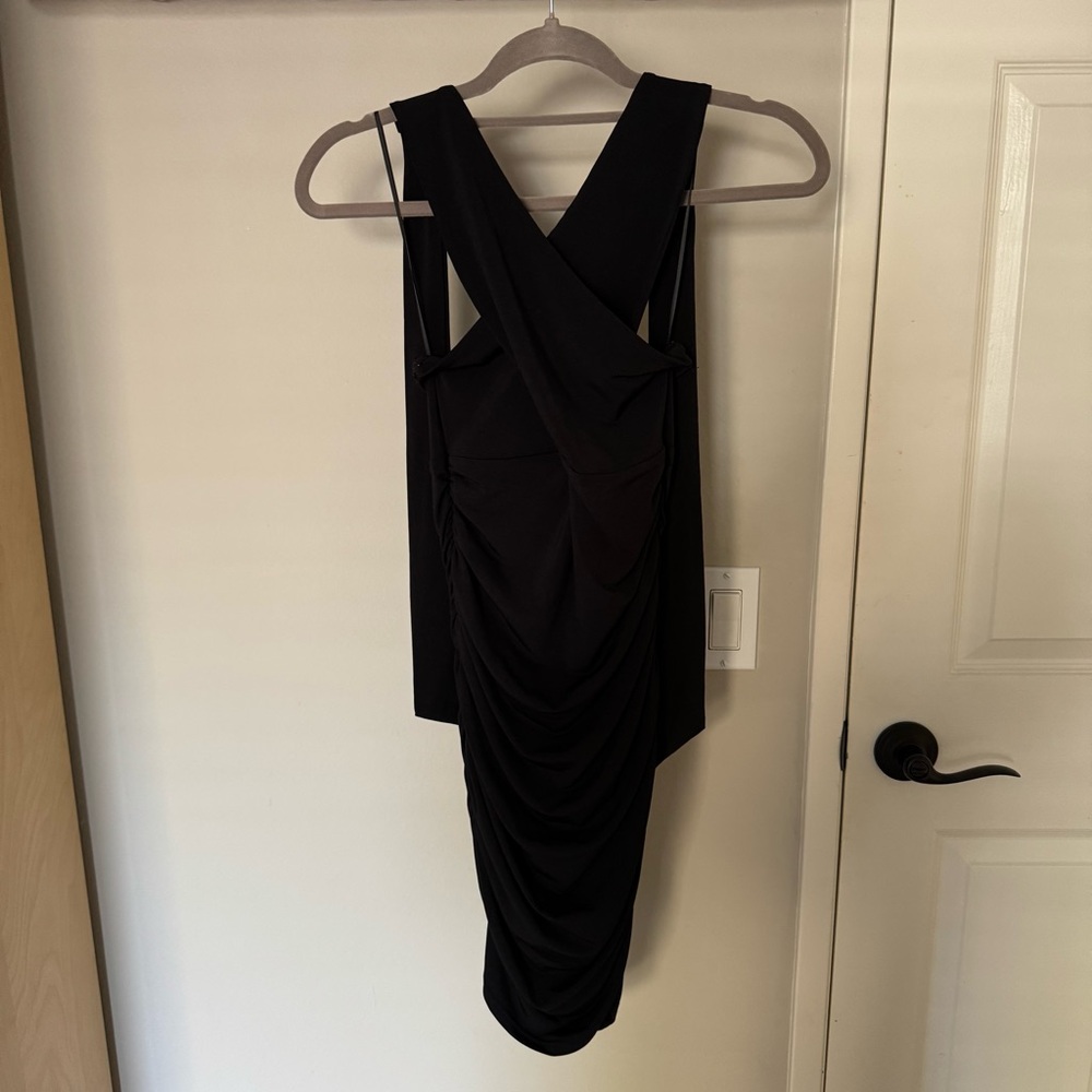 Abercrombie & Fitch Black Backless Dress with Convertible Top